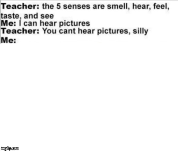You can't hear pictures | image tagged in you can't hear pictures | made w/ Imgflip meme maker