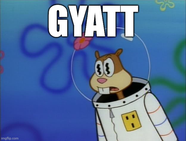 Sandy Cheeks Peeved | GYATT | image tagged in sandy cheeks peeved | made w/ Imgflip meme maker