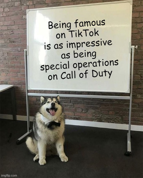 You know who you are. | Being famous on TikTok is as impressive as being special operations on Call of Duty | image tagged in how to be a good boy,tiktok,call of duty | made w/ Imgflip meme maker
