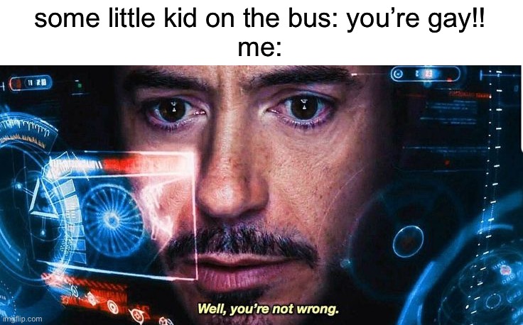 i’m gonna punt them | some little kid on the bus: you’re gay!!
me: | image tagged in well you're not wrong meme | made w/ Imgflip meme maker