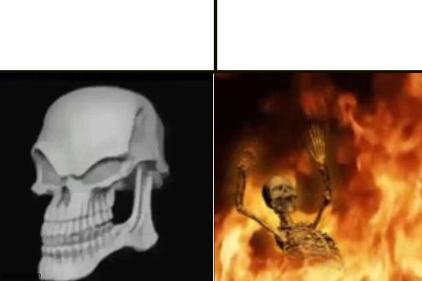 High Quality Skeleton Blank Meme Template