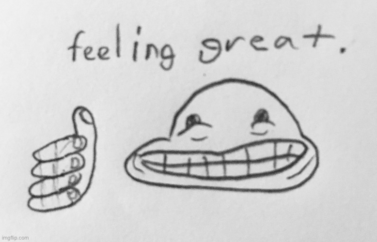 feeling great template | image tagged in custom template | made w/ Imgflip meme maker