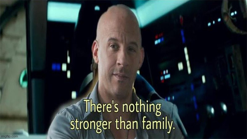 there's nothing stronger than family | image tagged in funny,meme,fyp | made w/ Imgflip meme maker