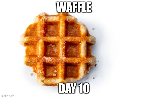 ??waffle day 10 ?? | WAFFLE; DAY 10 | image tagged in waffles | made w/ Imgflip meme maker