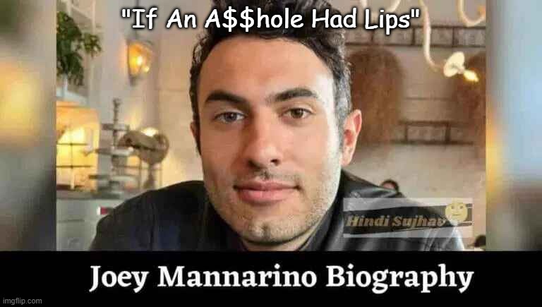 Joey | "If An A$$hole Had Lips" | image tagged in politics | made w/ Imgflip meme maker