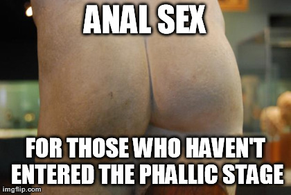 ANAL SEX FOR THOSE WHO HAVEN'T ENTERED THE PHALLIC STAGE | made w/ Imgflip meme maker