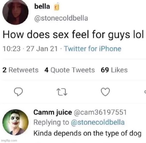 I've never seen such a cursed comment :,) | made w/ Imgflip meme maker