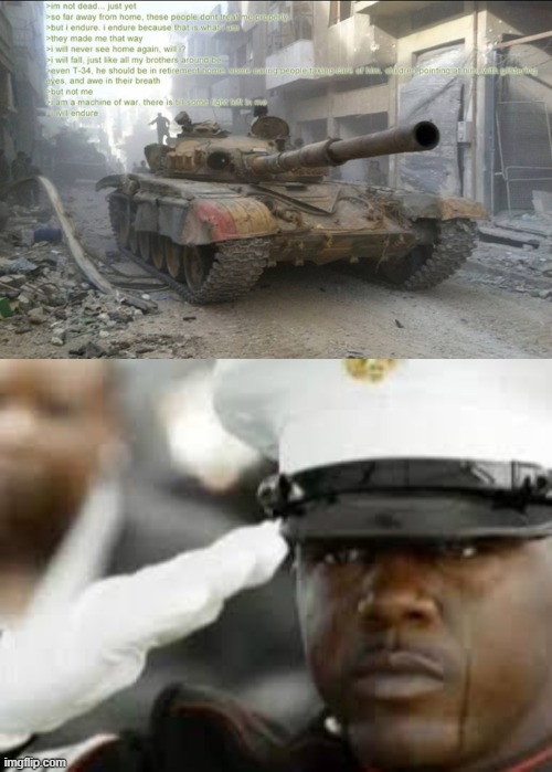 image tagged in sad salute,t72,tanks,sad memes,memes,military | made w/ Imgflip meme maker