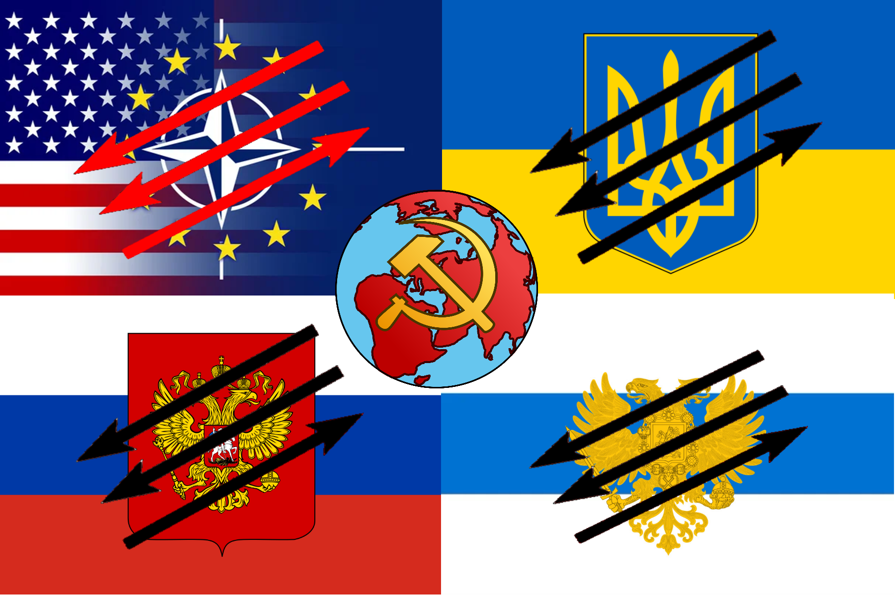 High Quality Anti-War Comintern flag Blank Meme Template