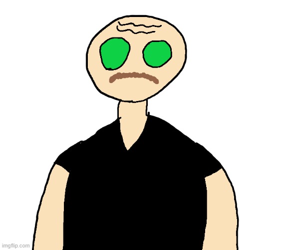 Johny, gilbert's dad. He is overprotective of Gilbert and will promptly shoot anyone who tries to get close too him | made w/ Imgflip meme maker
