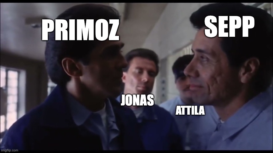 Sepp Kuss Betrayed | SEPP; PRIMOZ; JONAS; ATTILA | image tagged in seppkuss,vueltaaespana,gckuss,jumbovisma | made w/ Imgflip meme maker