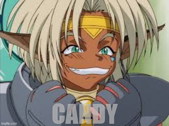 C | CANDY | image tagged in outlaw star,aisha,anime,memes,anime meme,meme | made w/ Imgflip meme maker