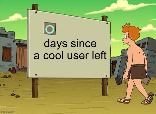 Damnit Wawa | days since a cool user left | image tagged in days since last accident | made w/ Imgflip meme maker