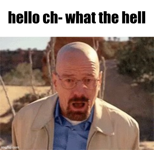 /srs what's happening (weed_man note: same) | hello ch- what the hell | image tagged in blank white template,walter white | made w/ Imgflip meme maker