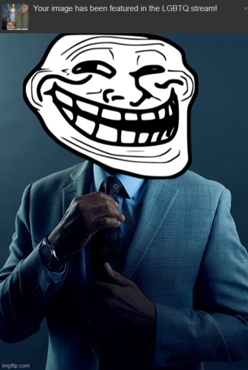 troll face with blue background Memes - Imgflip