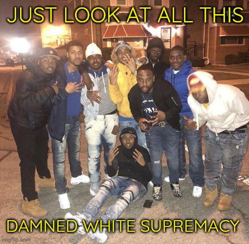 Chicago BDs | JUST LOOK AT ALL THIS DAMNED WHITE SUPREMACY | image tagged in chicago bds | made w/ Imgflip meme maker