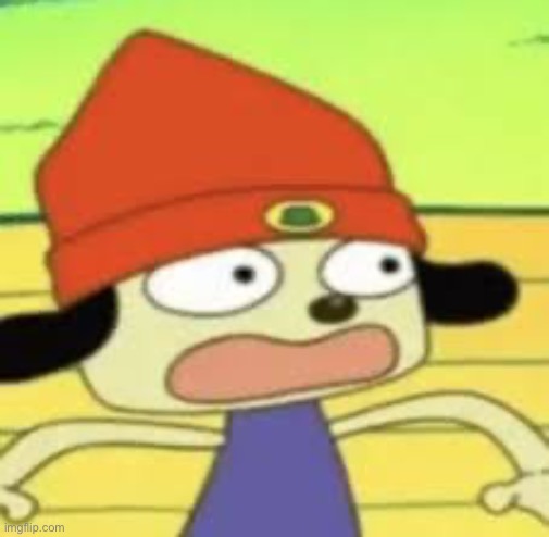 Scared parappa | image tagged in scared parappa | made w/ Imgflip meme maker