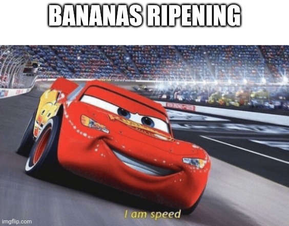 I am speed | BANANAS RIPENING | image tagged in i am speed | made w/ Imgflip meme maker