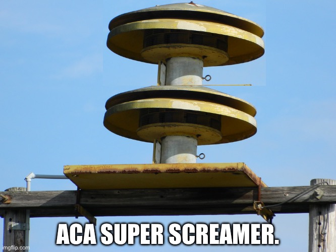 ACA Super Screamer 2 Signal. | ACA SUPER SCREAMER. | image tagged in funny | made w/ Imgflip meme maker