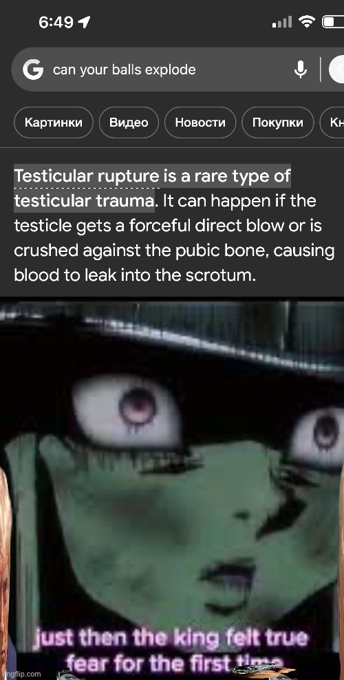 image tagged in the king felt true fear for the first time | made w/ Imgflip meme maker