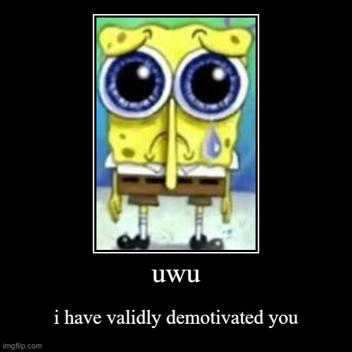 idk | uwu | i have validly demotivated you | image tagged in funny,demotivationals | made w/ Imgflip demotivational maker