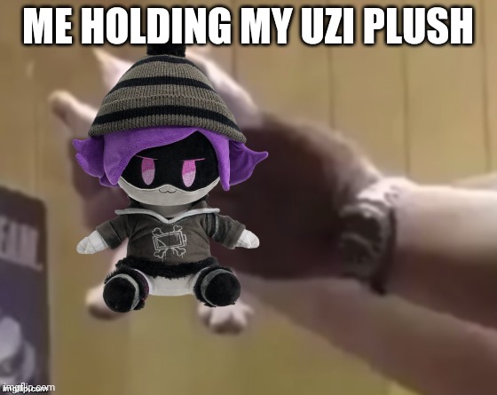 Shortness | ME HOLDING MY UZI PLUSH | image tagged in shortness | made w/ Imgflip meme maker