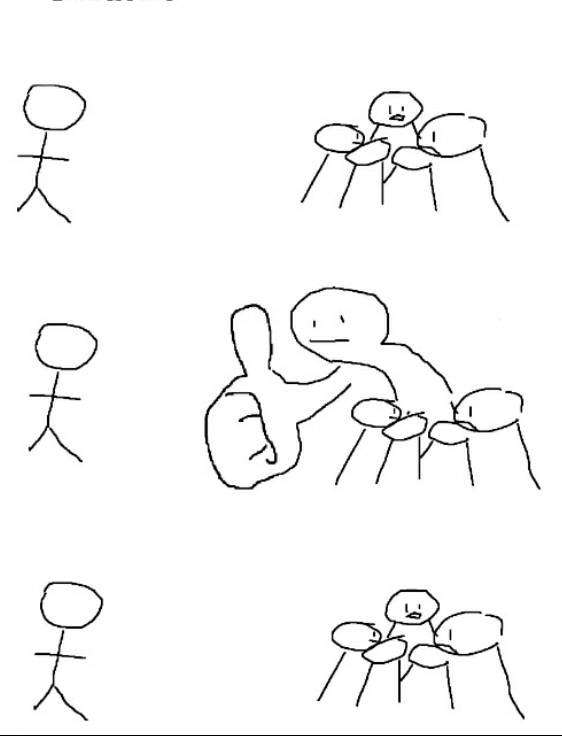 Stickman thumbsup Blank Meme Template