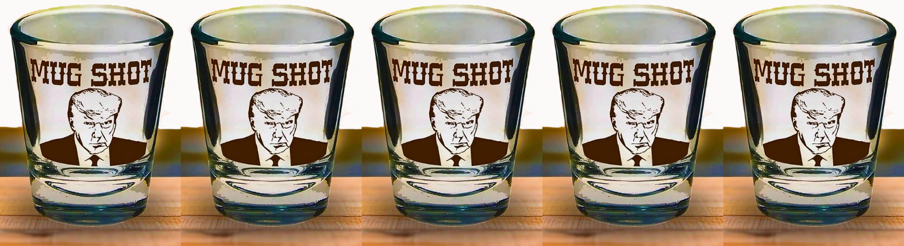 Trump mug shot glasses Blank Meme Template