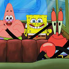 High Quality Spongebob, Patrick, And Mr.Krabs In A Car Blank Meme Template