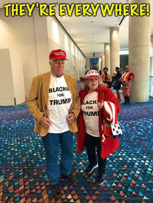 Blacks for Trump | THEY'RE EVERYWHERE! | image tagged in blacks for trump | made w/ Imgflip meme maker