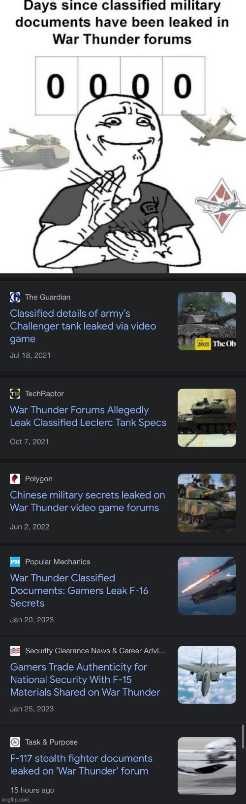 definitely One of the games of all time, and this is probably only a third of the leaks | image tagged in warthunder leaks | made w/ Imgflip meme maker