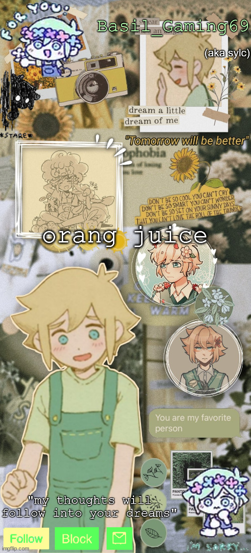 basil gaming | orang juice | image tagged in basil gaming | made w/ Imgflip meme maker