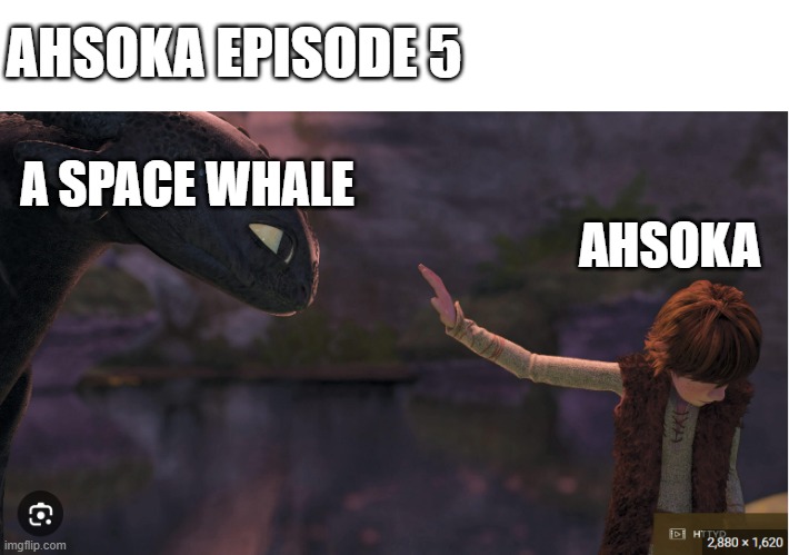 AHSOKA EPISODE 5; A SPACE WHALE; AHSOKA | made w/ Imgflip meme maker