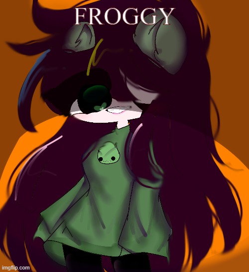 Froggy 2# | FROGGY | image tagged in art,oc,fanart,cute,green | made w/ Imgflip meme maker
