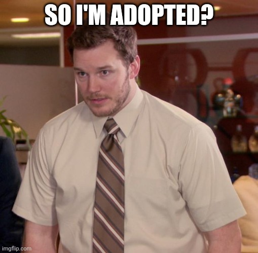 Afraid To Ask Andy Meme | SO I'M ADOPTED? | image tagged in memes,afraid to ask andy | made w/ Imgflip meme maker