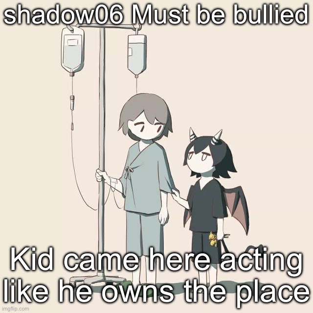 Avogado6 | shadow06 Must be bullied; Kid came here acting like he owns the place | image tagged in avogado6 | made w/ Imgflip meme maker