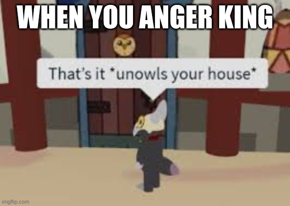king toh | WHEN YOU ANGER KING | image tagged in the owl house | made w/ Imgflip meme maker