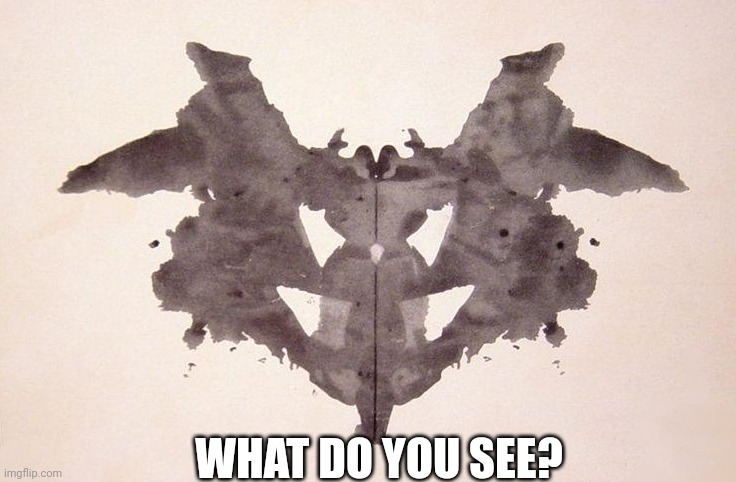 Rorschach Test | WHAT DO YOU SEE? | image tagged in test | made w/ Imgflip meme maker