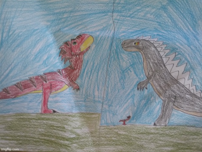 Tyrex meets Godzilla | made w/ Imgflip meme maker