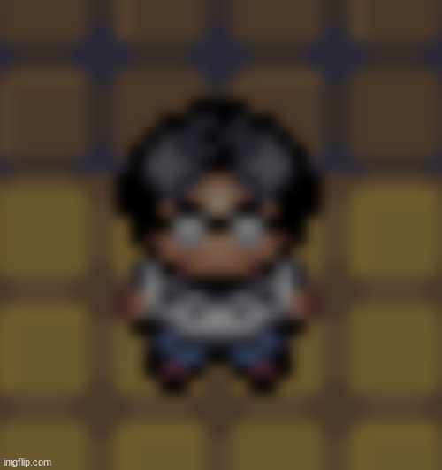 this trainer sprite looks like Shigeru Miyamoto | made w/ Imgflip meme maker