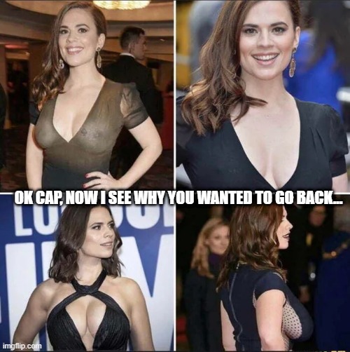 Agent Carter, Growllllllll | OK CAP, NOW I SEE WHY YOU WANTED TO GO BACK... | image tagged in agent carter,captain america | made w/ Imgflip meme maker