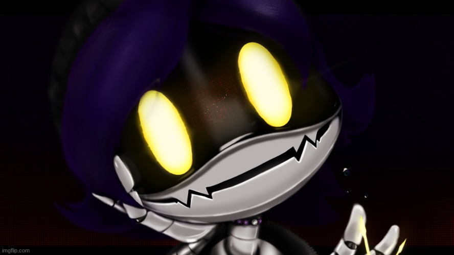 "Did you miss me?" ―CYN, controlling Uzi (Art by NipAbag) | made w/ Imgflip meme maker