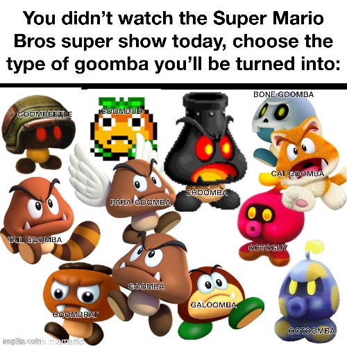image tagged in goomba,mario | made w/ Imgflip meme maker