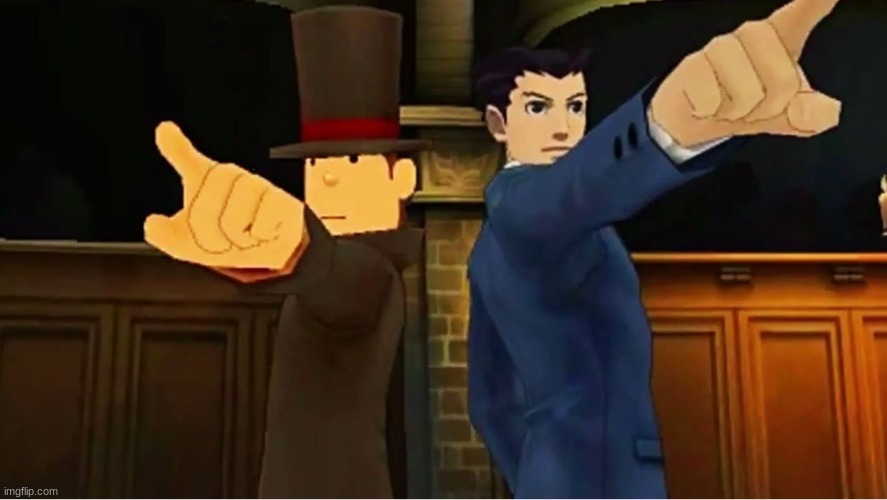 Phoenix and Layton | image tagged in phoenix and layton | made w/ Imgflip meme maker