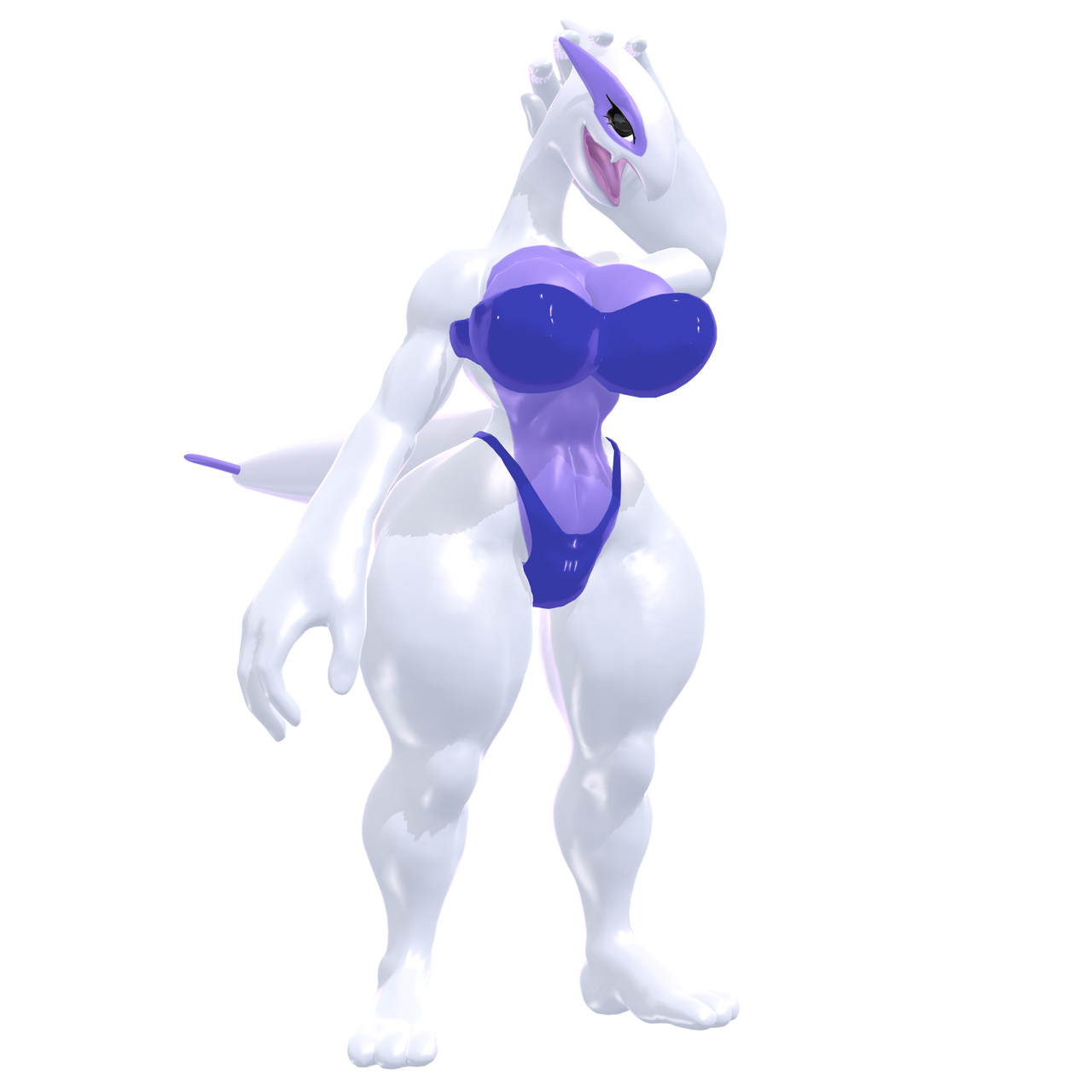 High Quality Curvy Lugia Blank Meme Template