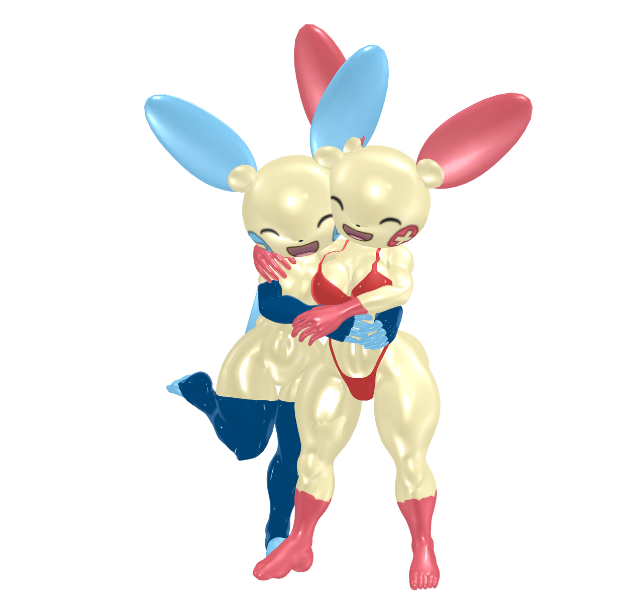 Curvy Plusle And Minun Blank Meme Template