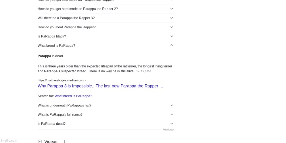 Parappa is dead | image tagged in parappa is dead | made w/ Imgflip meme maker