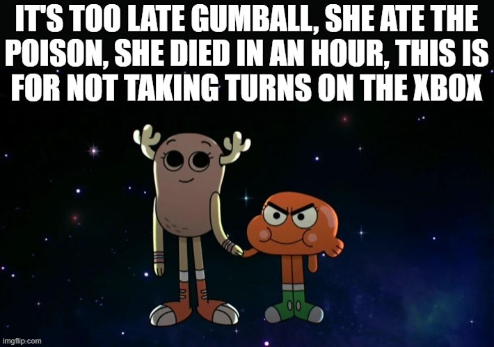 Evil Darwin | image tagged in the amazing world of gumball,gumball,memes | made w/ Imgflip meme maker