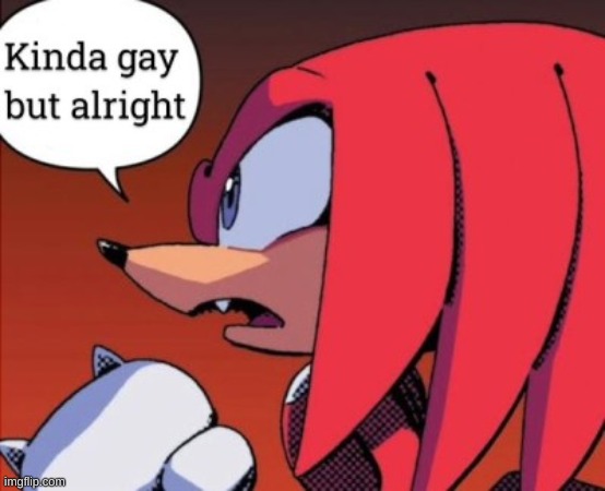 knuckles kinda gay but alright | image tagged in knuckles kinda gay but alright | made w/ Imgflip meme maker
