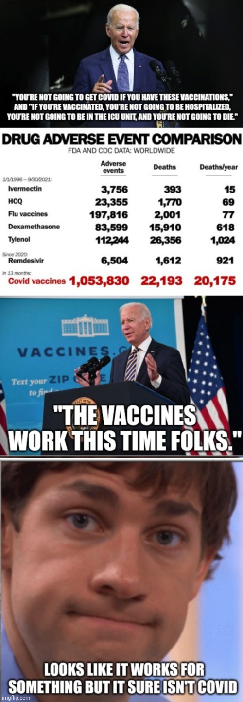 Second time will work. Right? | image tagged in vaccines,covid-19,joe biden,big pharma,dope,death | made w/ Imgflip meme maker